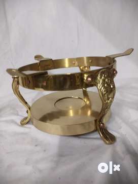 Antique pure brass solid very heavy big handi stand