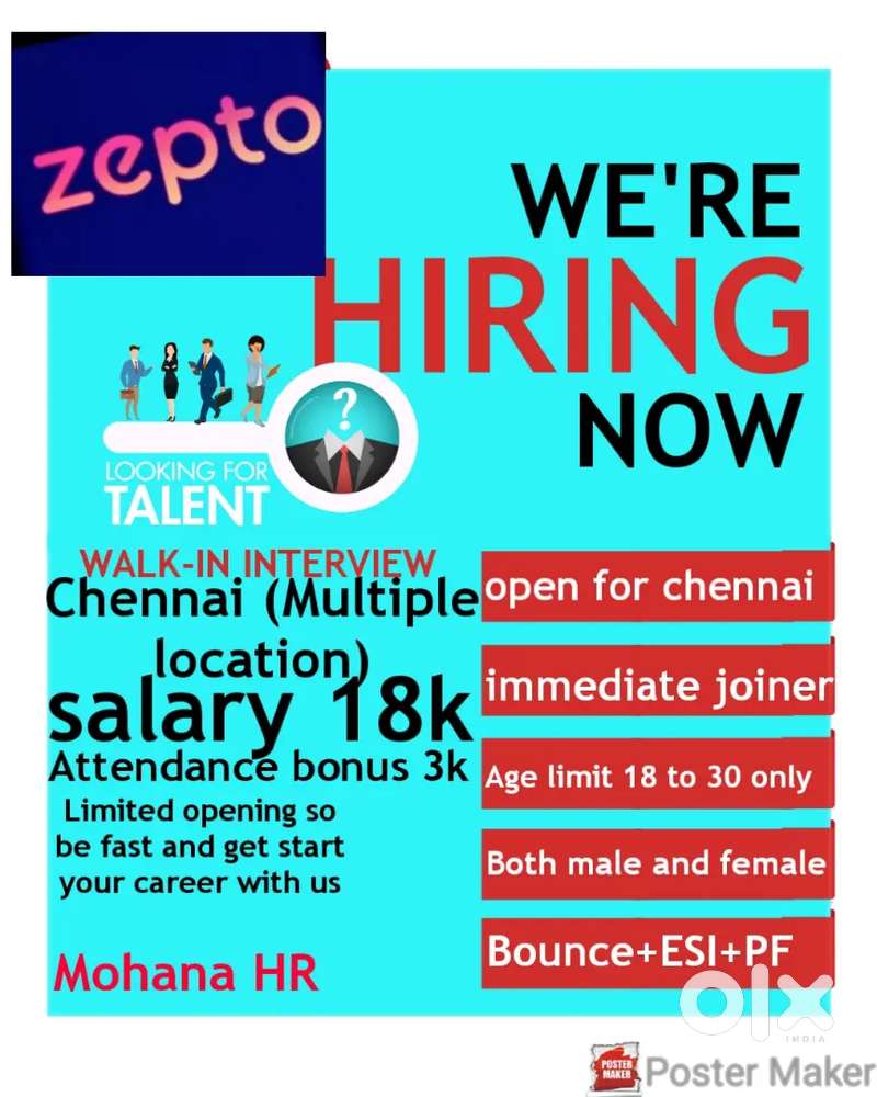 Zepto hiring Picker packer