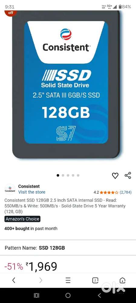 Consistent ssd 128 gb
