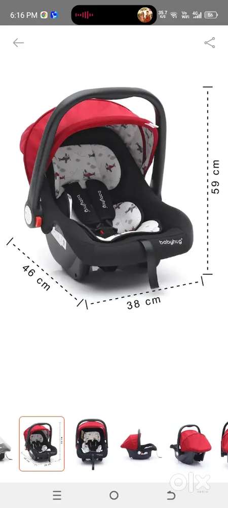 Babyhug Amber Ace Car Seat Cum Carry Cot