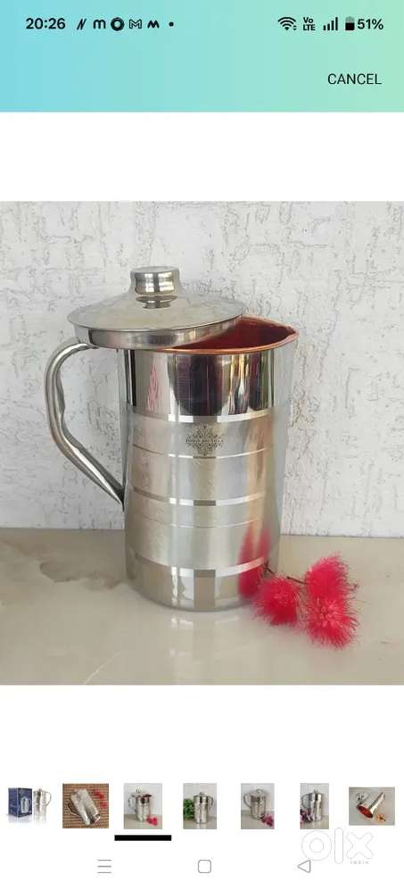 Copper inside steel outside jug