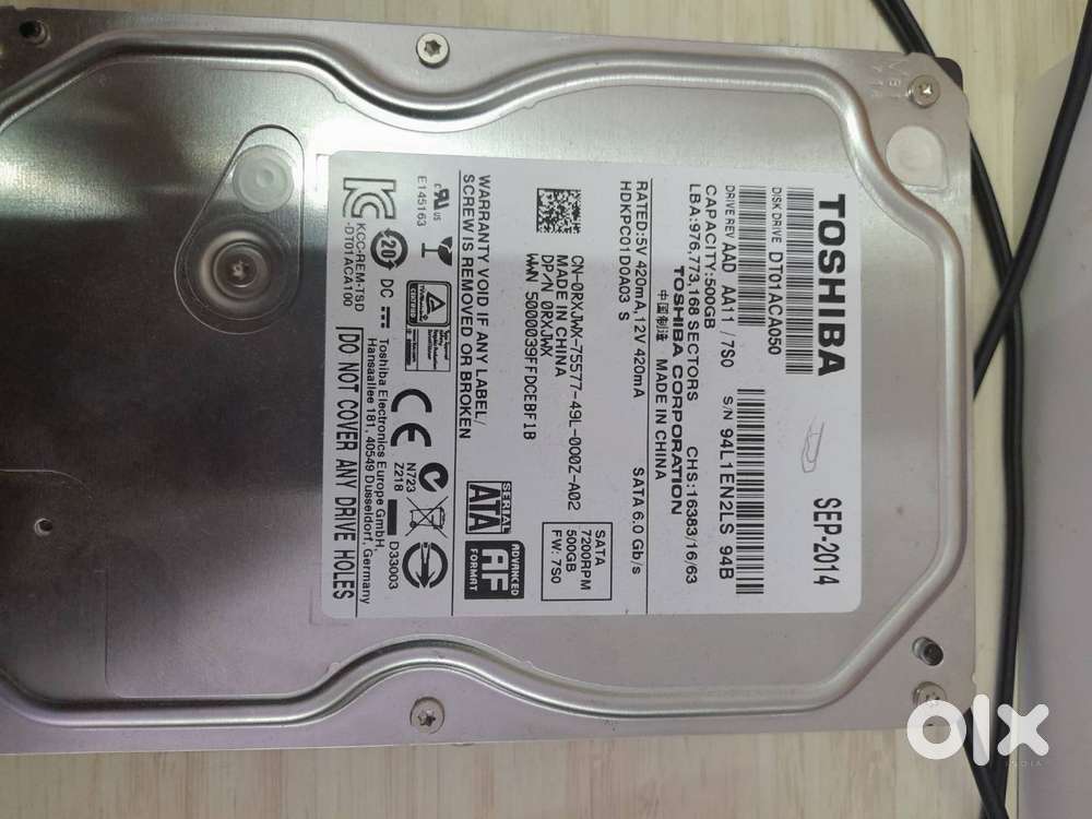 TOSHIBA 500GB HDD