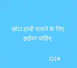 छोटा हाथी चलाने के लिए ड्राईवर की जरूरत है