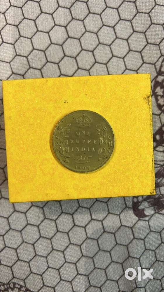 Old coin- King Edward VII- 1907 One Rupee Coin