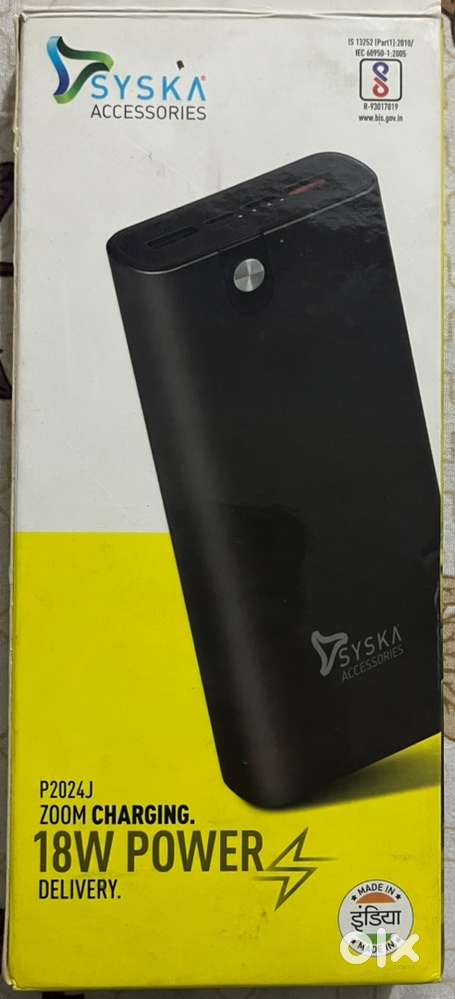 Syska power bank 20000mah battery