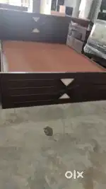 Assam teak wood and plybod cot with storage queen size