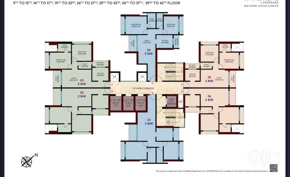 Avaiable 2 bhk tallest tower Vashi to belapur