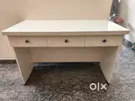 Vanity Desk with Drawers  Dressing Table (Moonshine White)