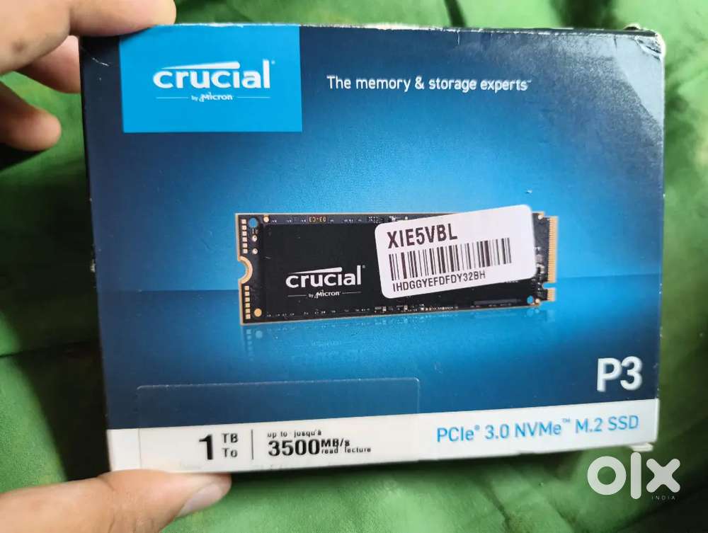 Crucial Nvme m.2 SSD  1000Gb 3500mb/s P3 PCIe 3.0