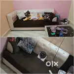 5 Seater L Shape Sofa Set with Table