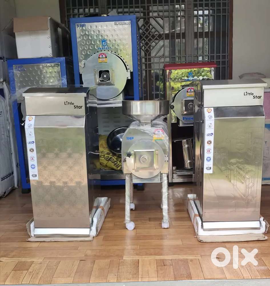 घरेलू आटा चक्की स्टेनलेस स्टील बॉडी में और स्टील बॉडी में तेल मशीन