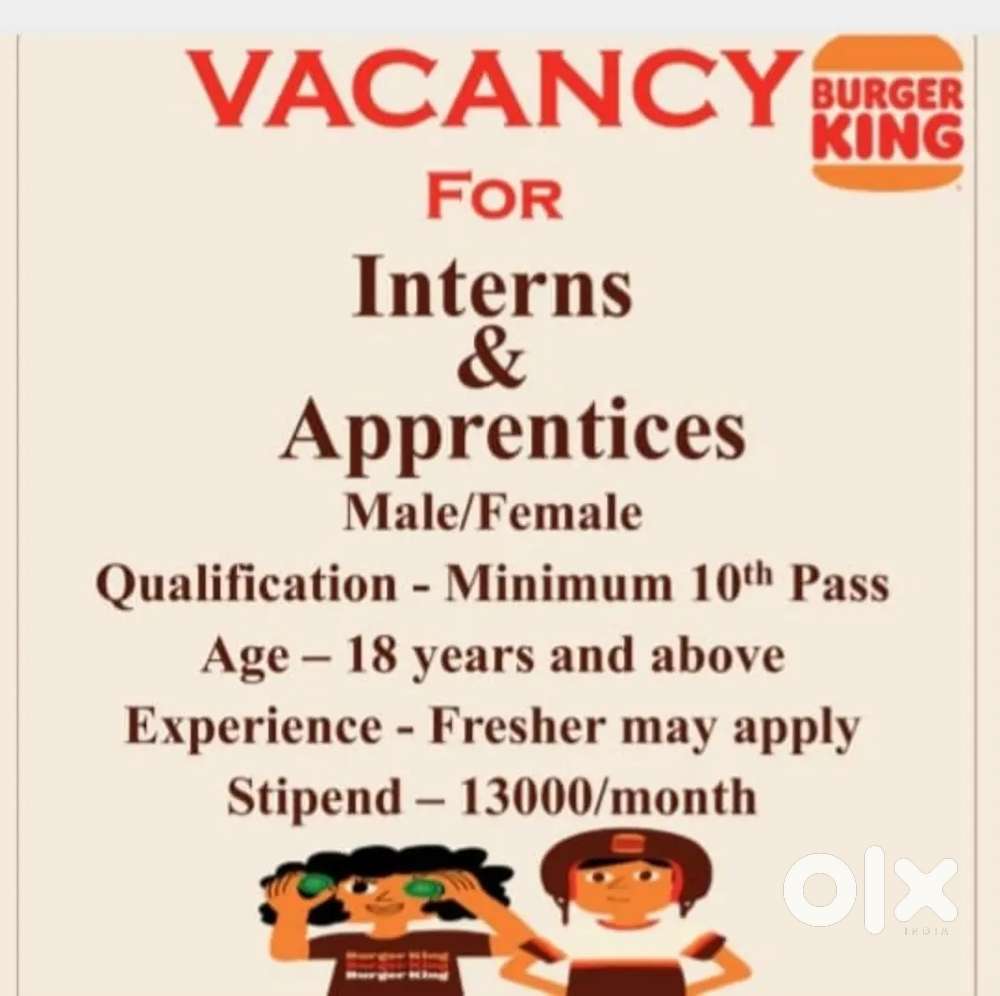 Jobs at Burger King Poonam Chamber