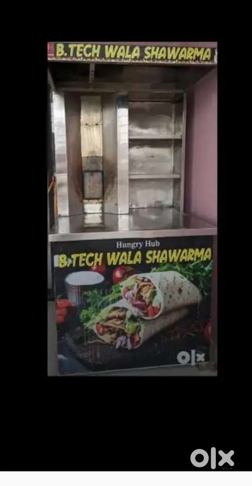 Shawarma machine with double burner
