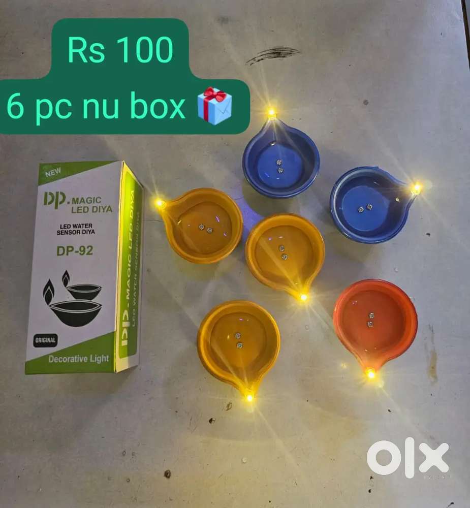 Led decoration light and water sensor diya for diwali