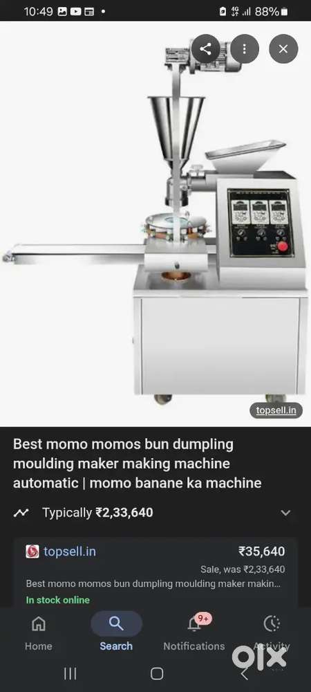 Momo machine soda machine and softy machine