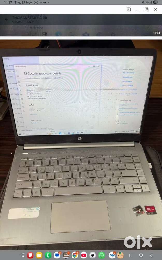 HP Laptop Silver Colour