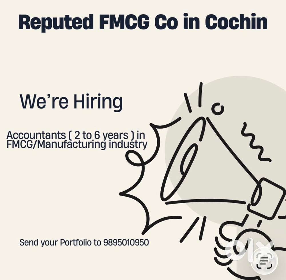Accountant for an FMCG Co