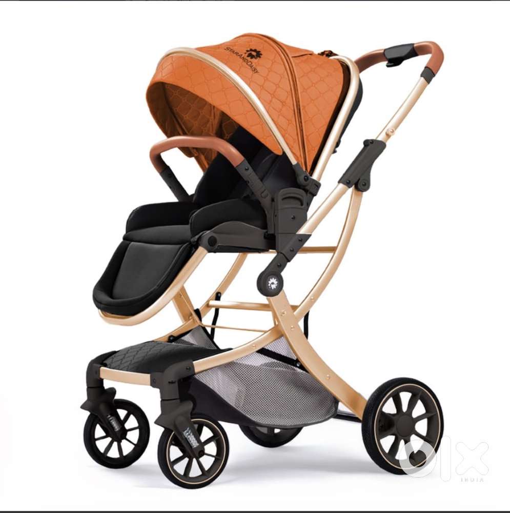 Stroller and baby cot cum jhula