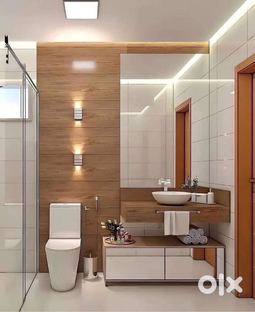 1/6 bhk flats office in wooden furniture work only labour se