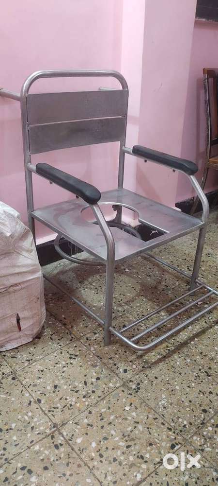 Stainless-steel commode chair