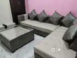 8 seater new sofa set (Olive green beige colour)