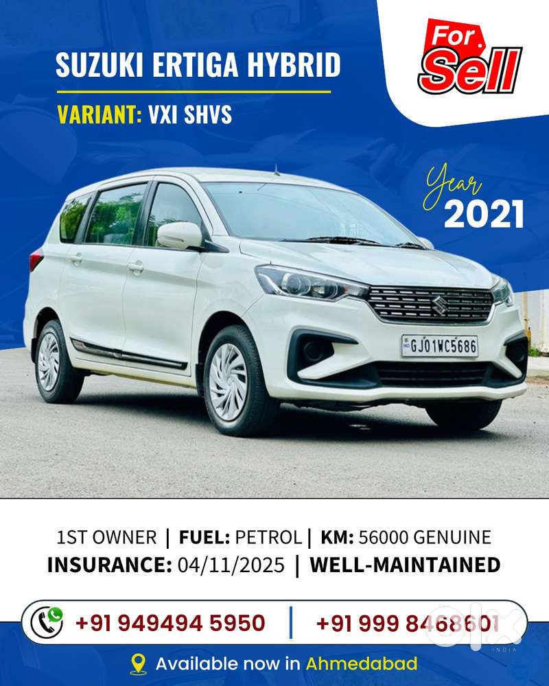 Maruti Suzuki Ertiga 1.5 VXI SHVS, 2021, Petrol