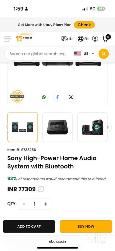 Sony Shake x30 D music system