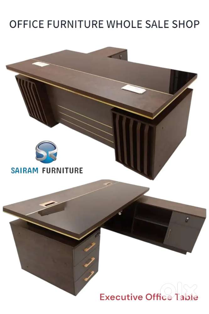 Sairam Furniture new L shape director office table with multi drawers
