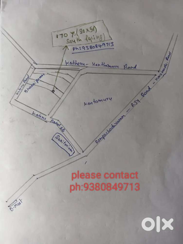170yds plot kontamuru Santosh nagar