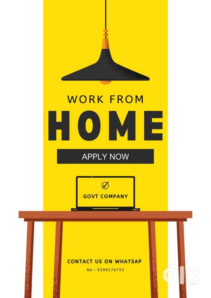 Work From Home – Earn ₹30,000 to ₹50,000 / Month  Training Provided