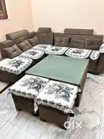 L shape sofa with two couch
