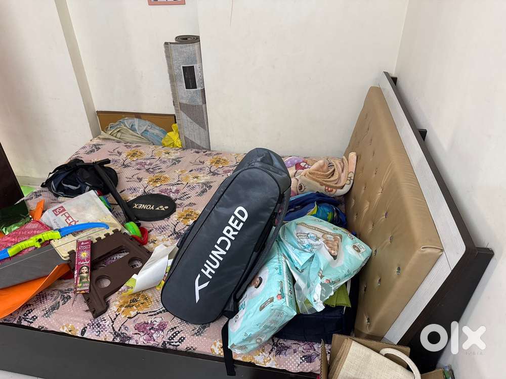 Bed with mattress