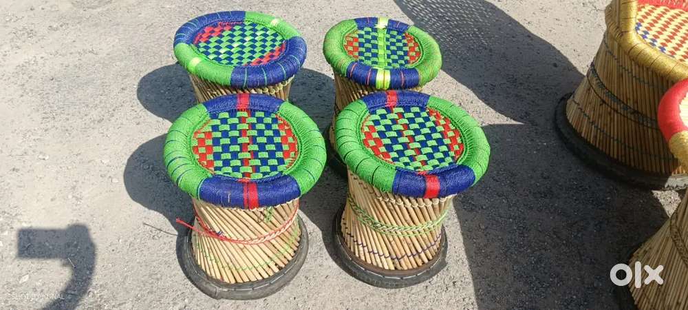 Bamboo Mudda stool Bamboo furniture set for home decor Baskets