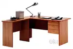L shaped table with drawers