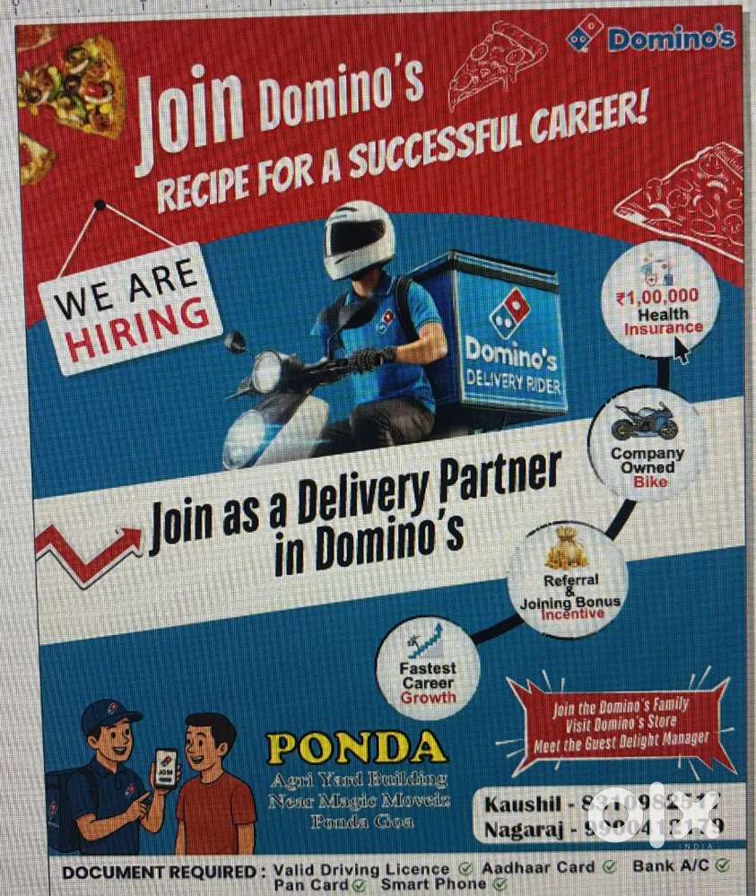 Need urgent staff in Ponda Goa