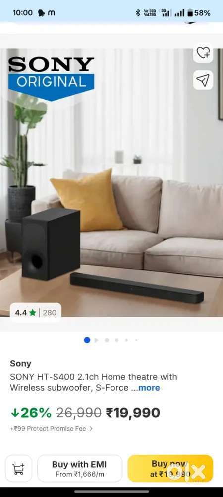 Sony home theatre  call me
