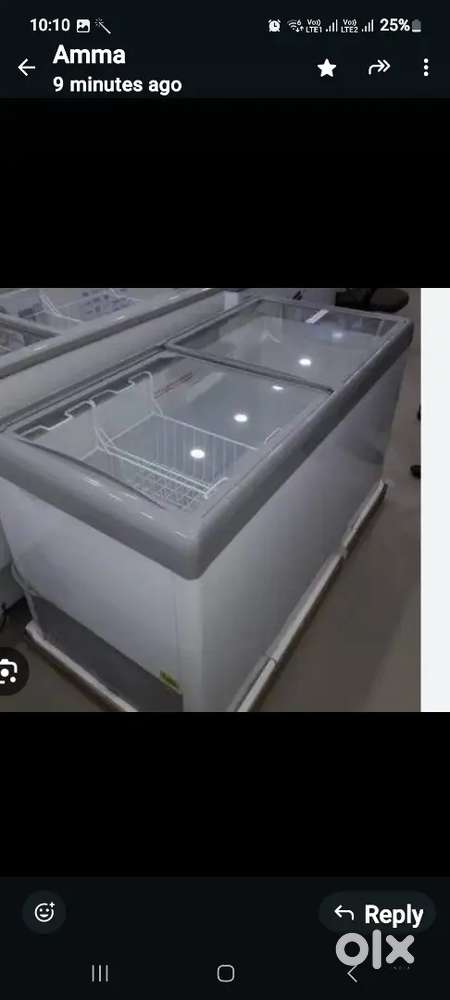 Glass top freezer 450lit