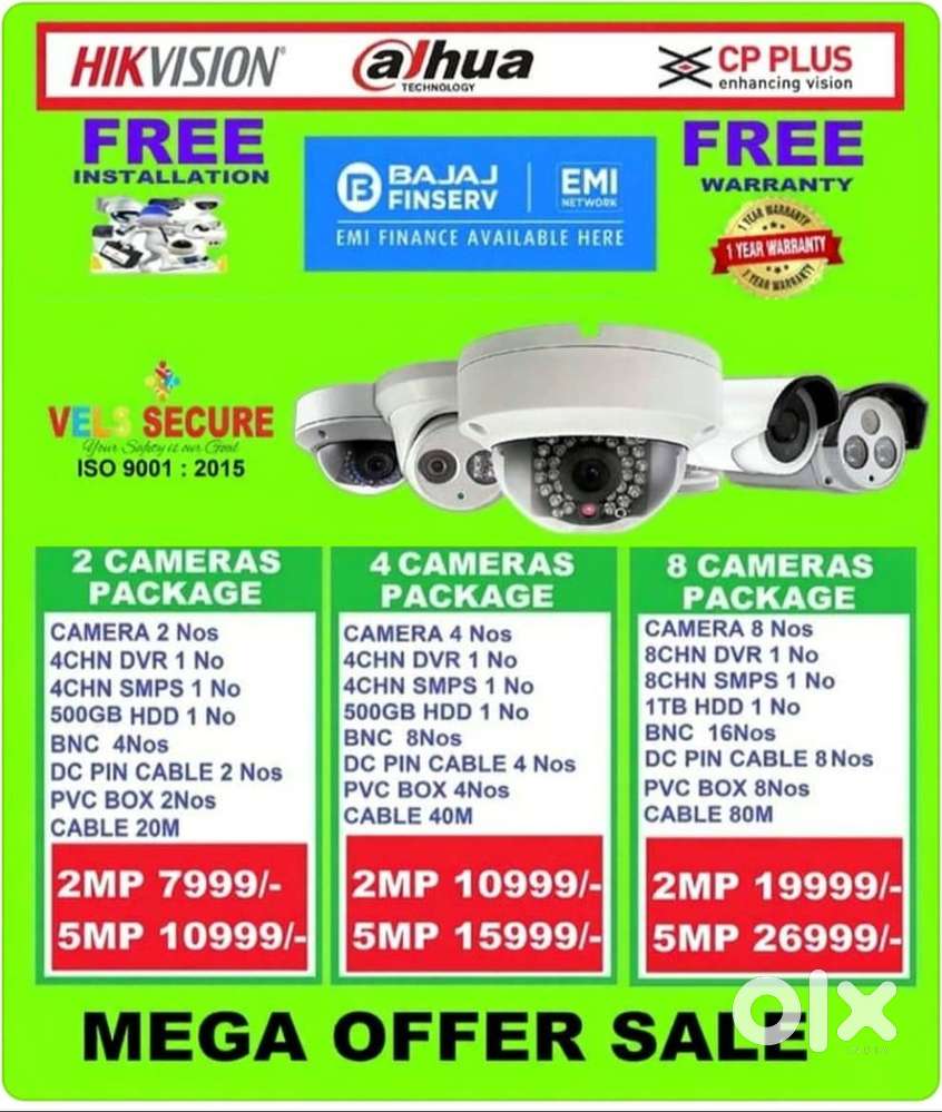 2MP  HIKVISION   CCTV CAMERA   DAY & NIGHT VISION MEGA FESTIVAL OFFER
