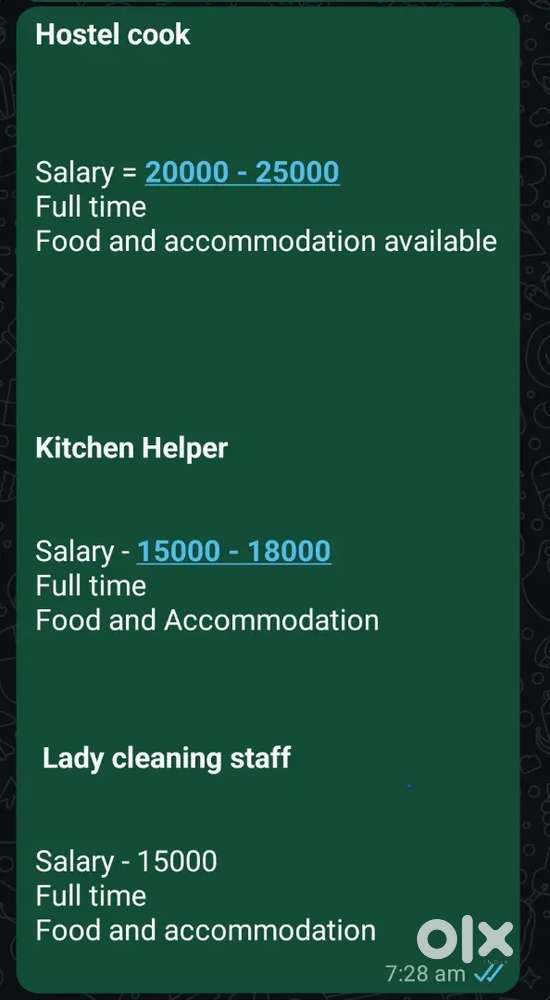 Hostel cook & Kitchen Helper & cleaning staff