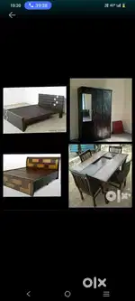 New 4*6 wooden double cot+mattress only 7500 with delivery