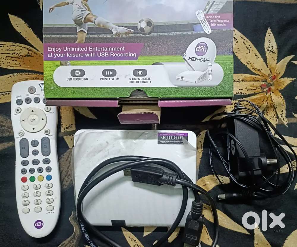 Videocon D2H set top box alongwith Dish complete set