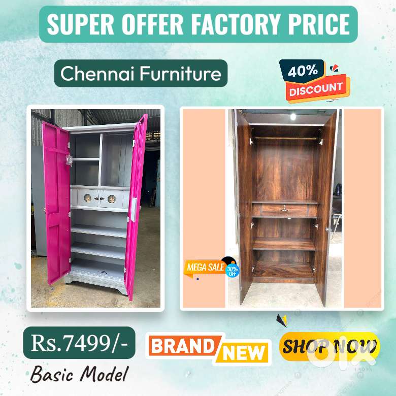 Wooden Wardrobe , New Steel Bero Almirah Cupboard #5263