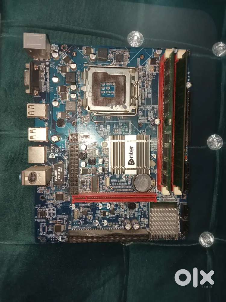 Enter e-g31 mother board 2gb ram with platinum core processor
