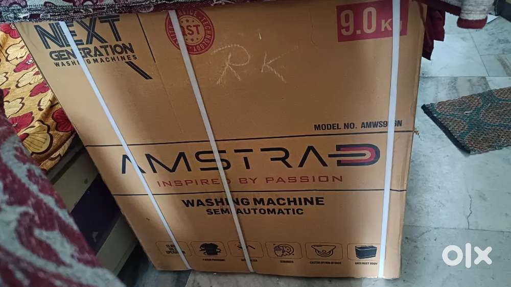 Amstrad seal pack 9kg semi automatic washing machine