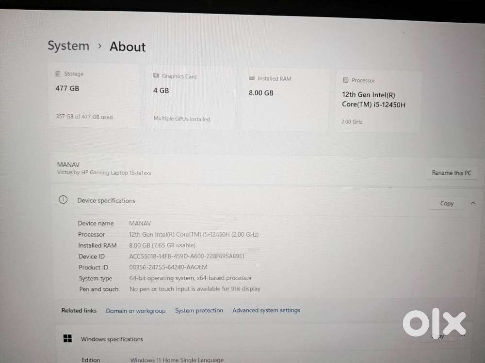 HP VICTUS LAPTOP