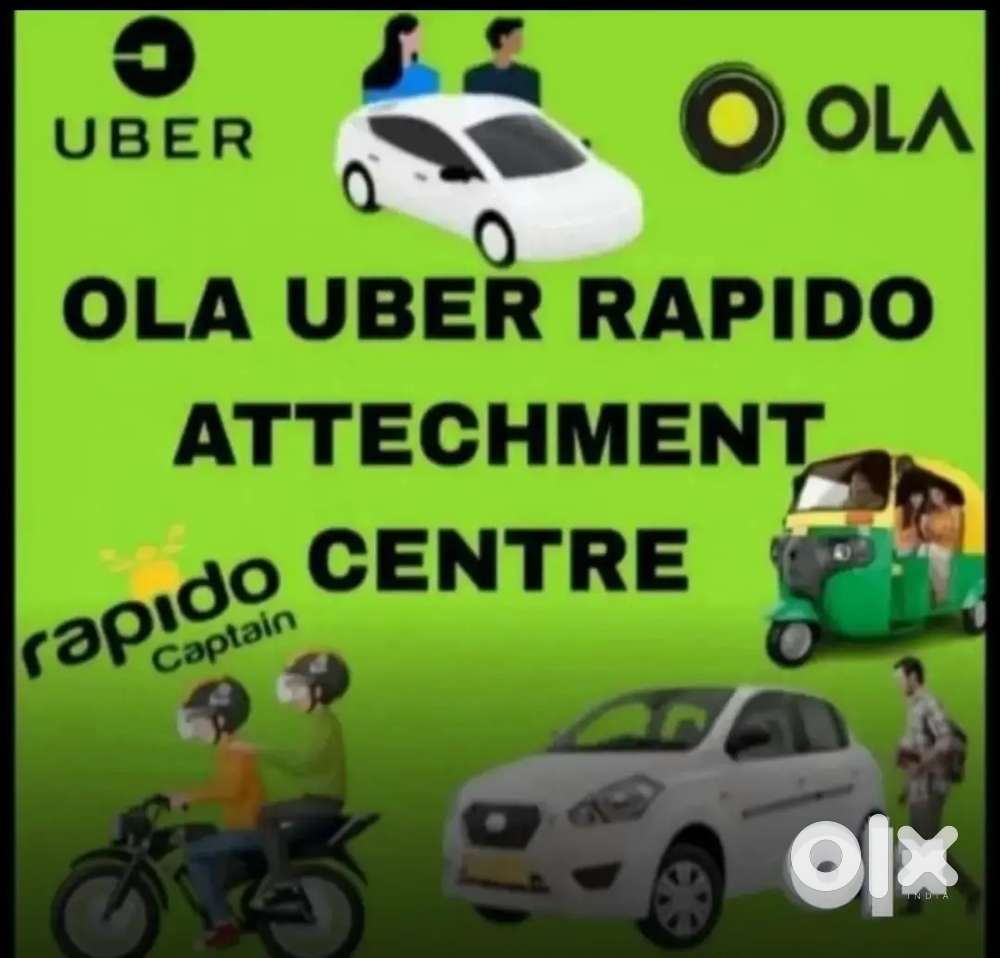Ola uber rapido indrive porter car bike attached