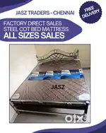 Factory direct steel cot fancy hostel cot bed mattress all available