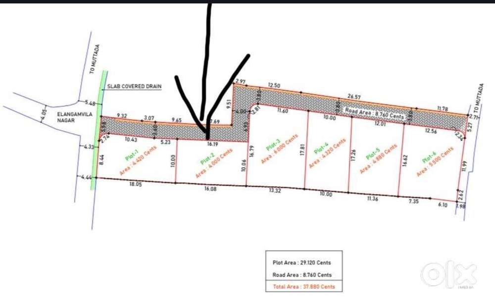 4 cent Pattom Marpalam TK Divagaran Road  plot for sale