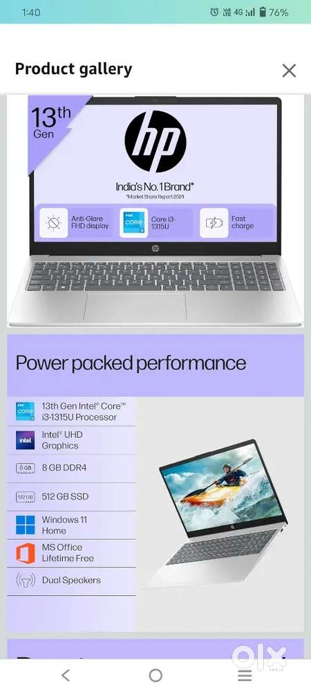HP 15, 13th Gen Intel Core i3-1315U