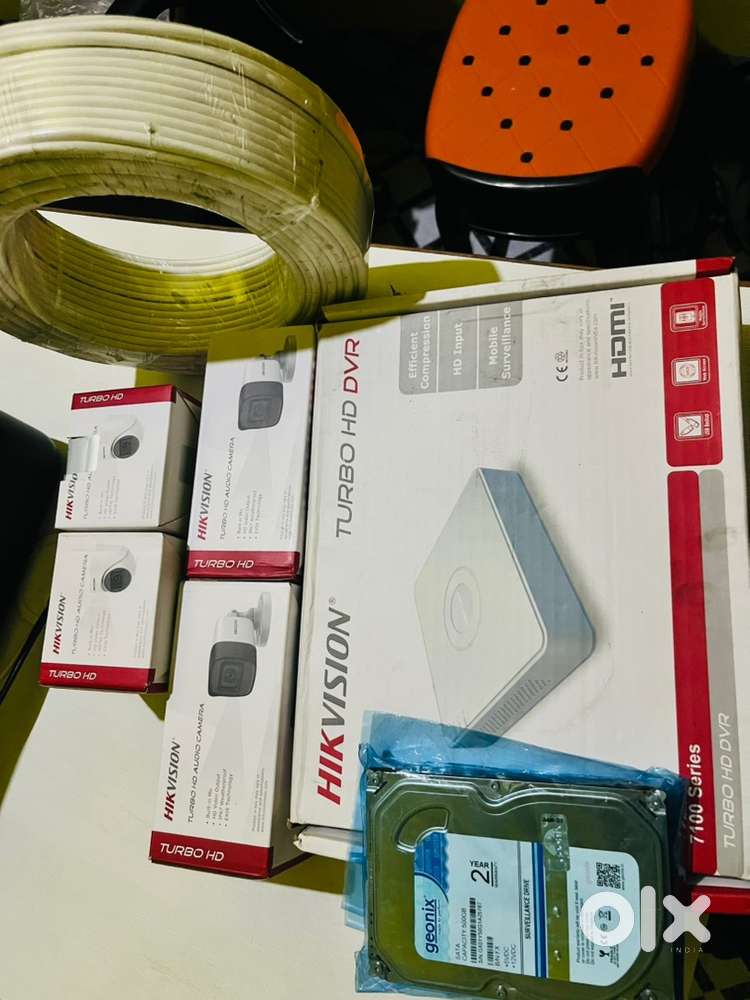 New cctv camera but dont used 4 camera 4 channel dvr full hd 1 bundle